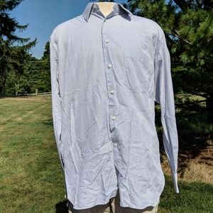 Ermenegildo Zegna Pinstripe Button-Up Shirt 17.5